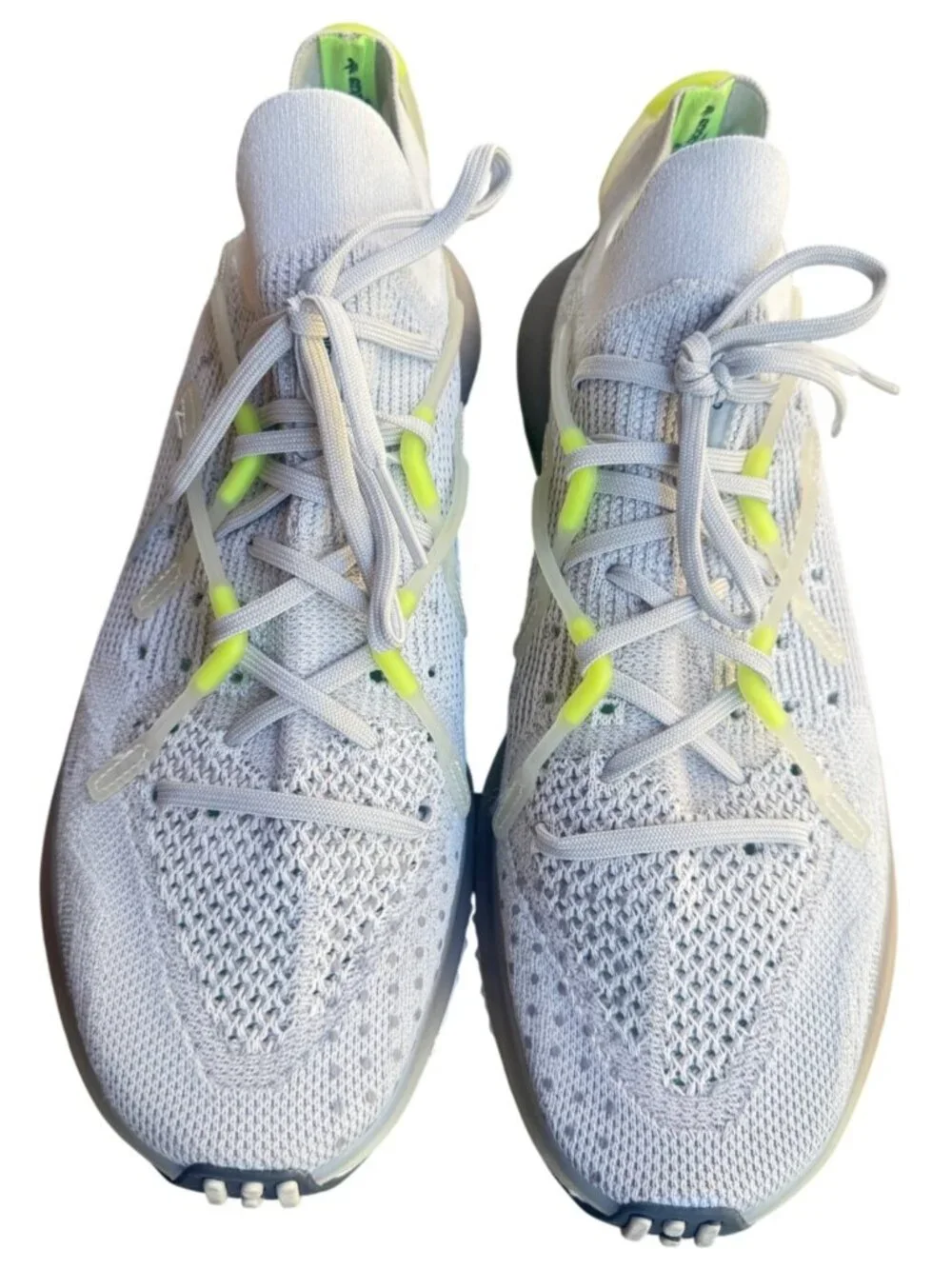 Adidas 4D Fusio Men Size 13.5 Gray Neon Yellow Knit Running Shoes FY5928